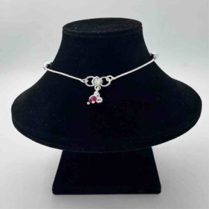 Silver Bombey Fancy Light Weight Anklets