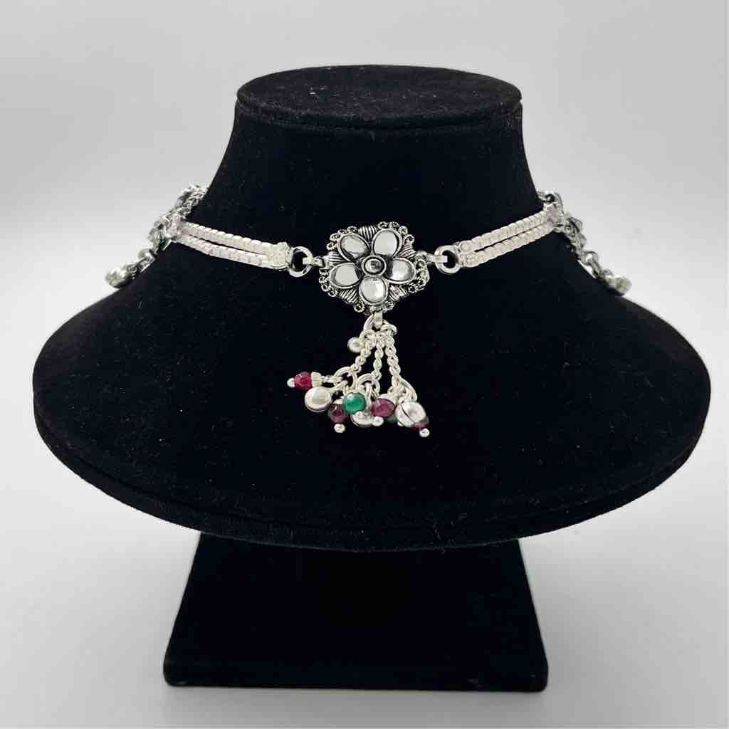 Silver Fancy Full Design Anklet