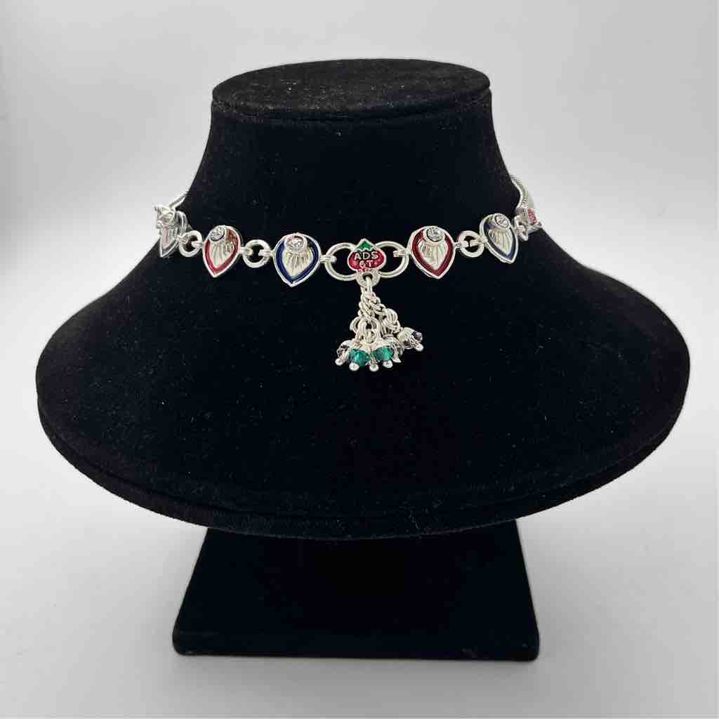 Silver Fancy Multicolour Payal