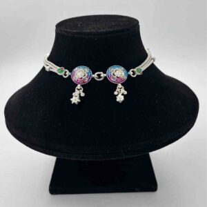 Silver Fancy Multicolour Payal