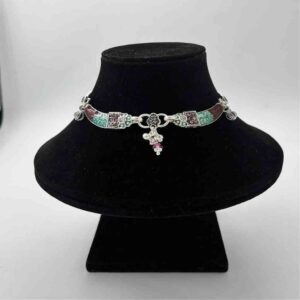 Silver Bombey Fancy Multi Colour Design Payal