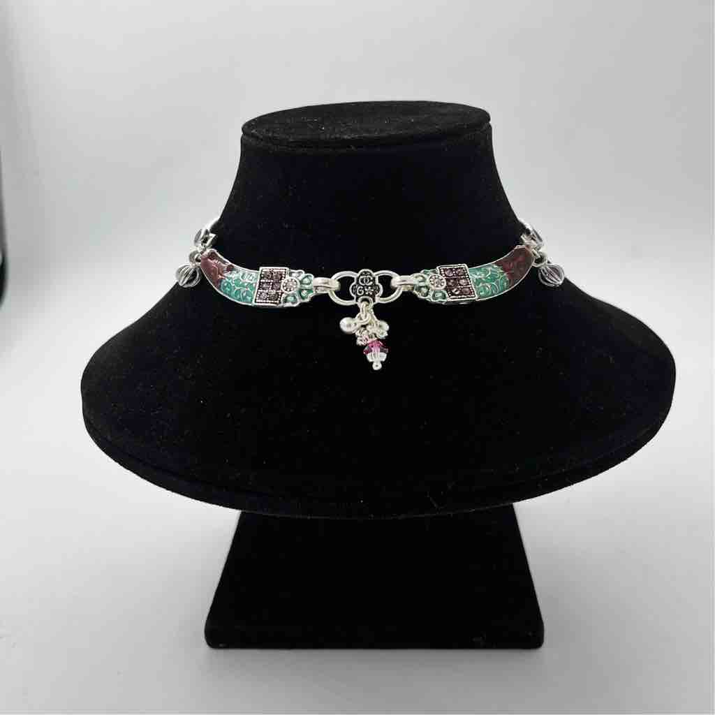 Silver Bombey Fancy Multi Colour Design Payal