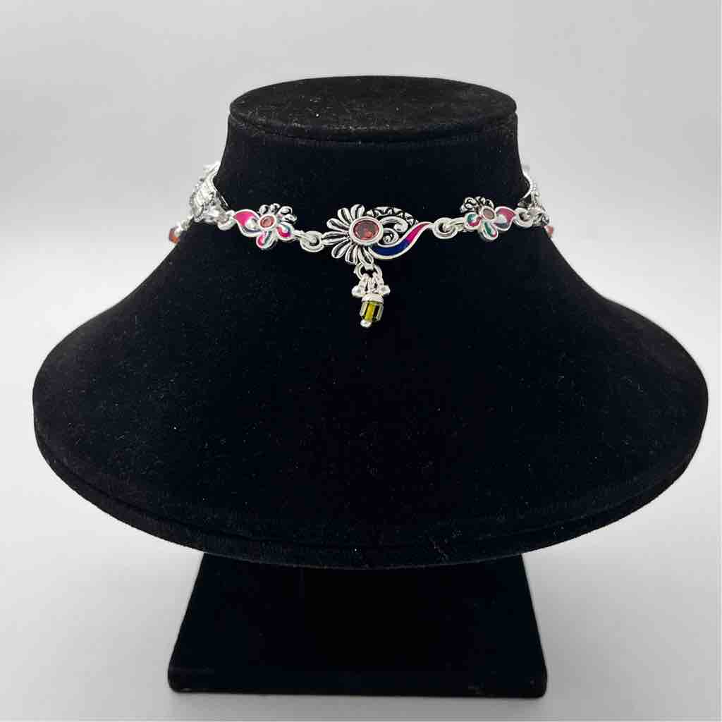 Silver Fancy Three Line Design Antique Payal