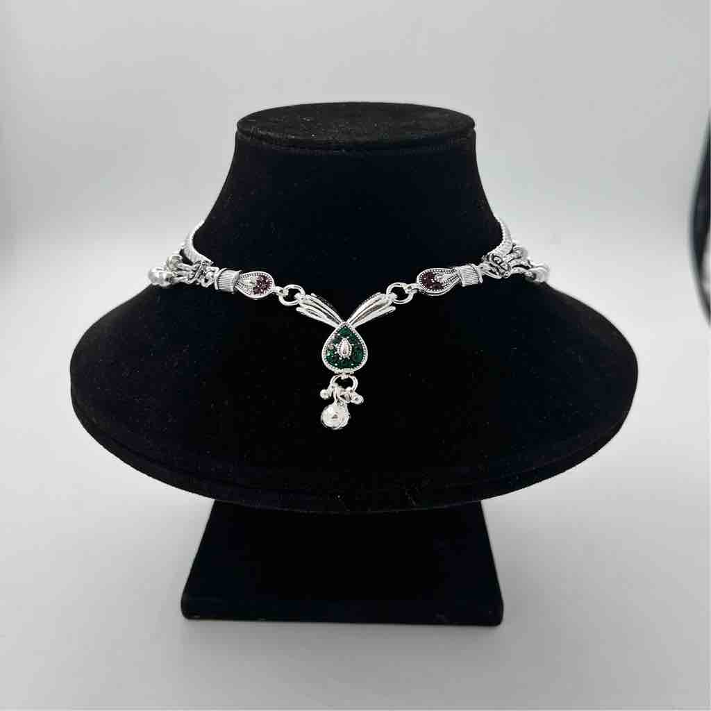 Silver Bombey Fancy New Modern Design Anklets