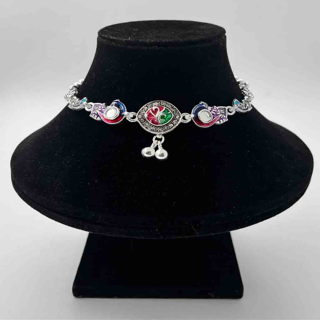 Silver Bombey Fancy Anklets