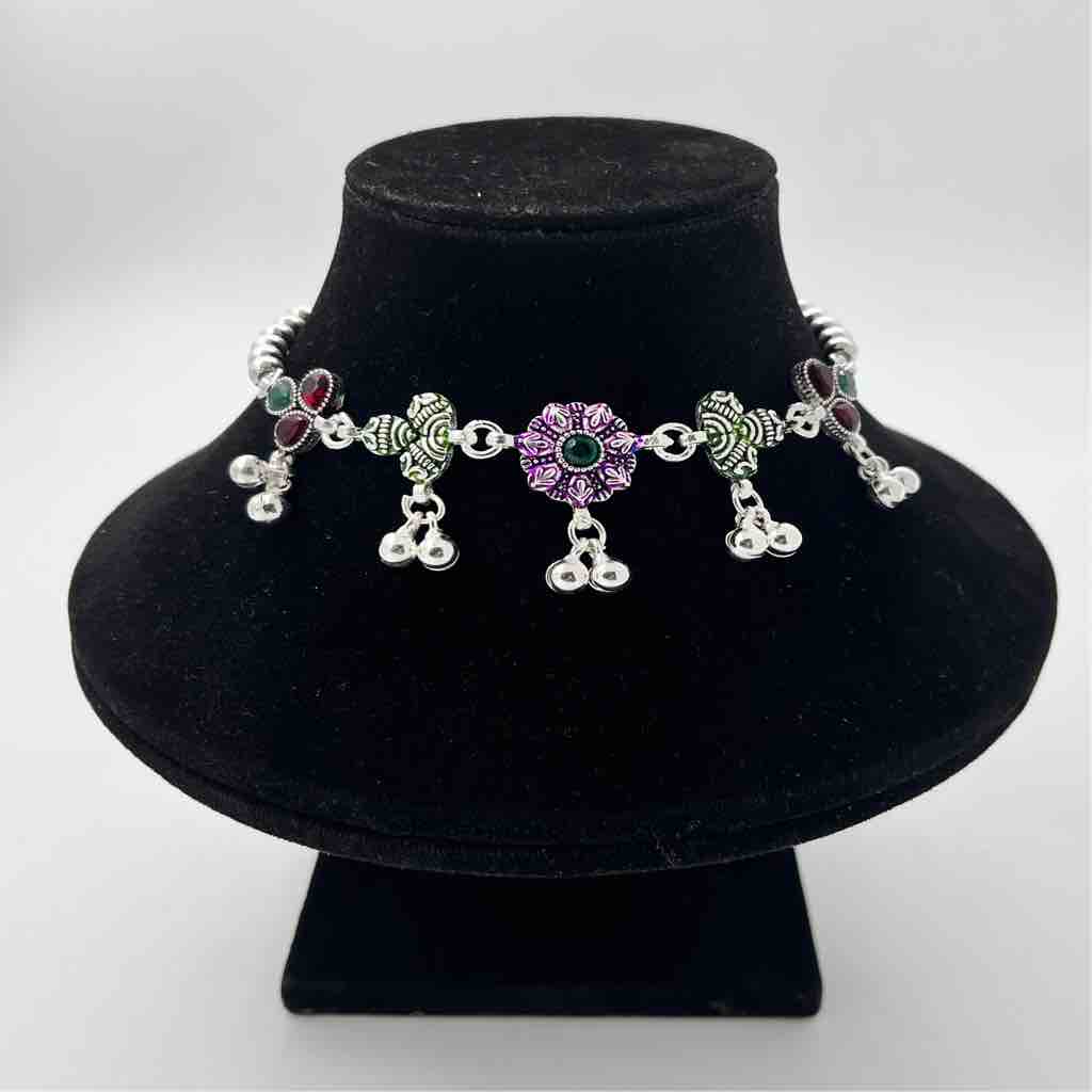 Silver bombey multi colour mix design payal - Image 2