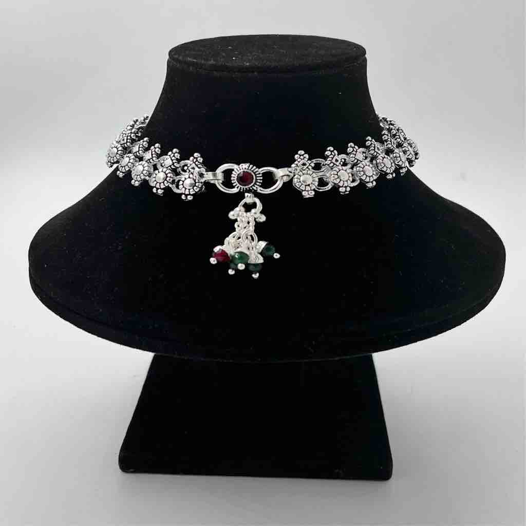 Silver oxidised bombey fancy antique design