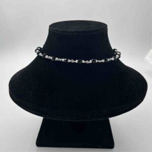 Silver Fancy Shalang  Black Manka Design Payal