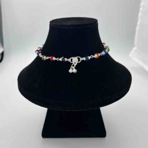 Silver Fancy Multi Colour Manka Payal