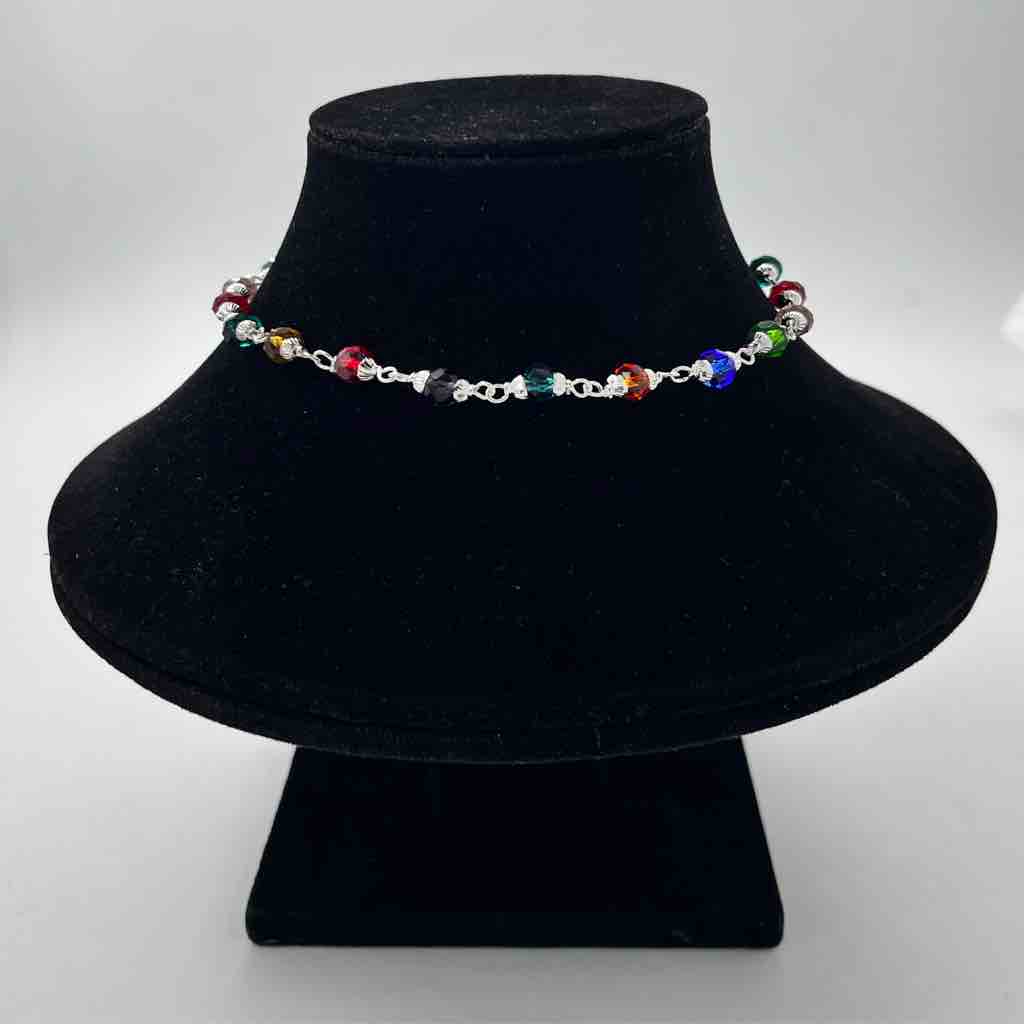 Silver Fancy Multi Colour Manka Payal
