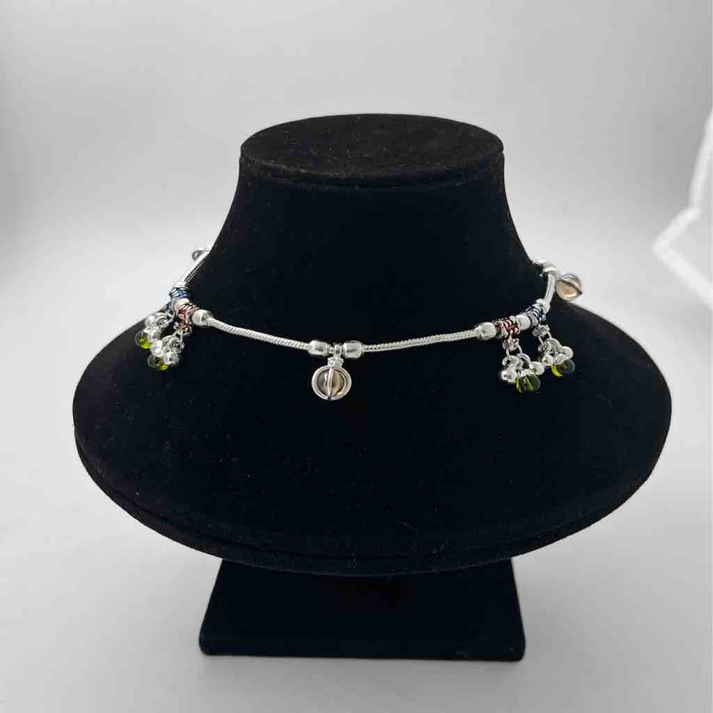 Silver Fancy Bombey Design Anklets