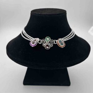 Silver Bombey Fancy Broch Three Line Design Payal