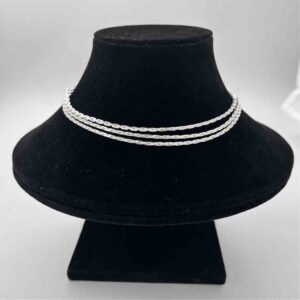 Silver Bombey Fancy Broch Three Line Design Payal