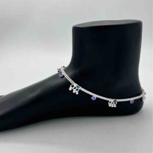 Silver  New Model Fancy Design Anklets