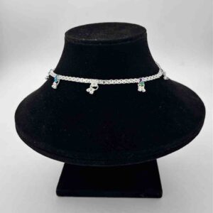 Silver Fancy Aagra Design Light Weight Anklets