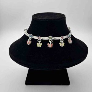 Silver Fancy Butterfly Design Payal