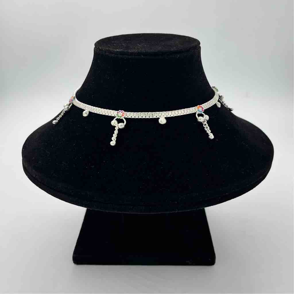 Silver Fancy Light Weight Anklets - Image 2