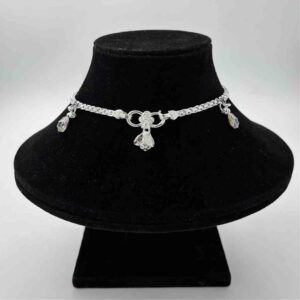 Silver Fancy Aagra Design Anklets
