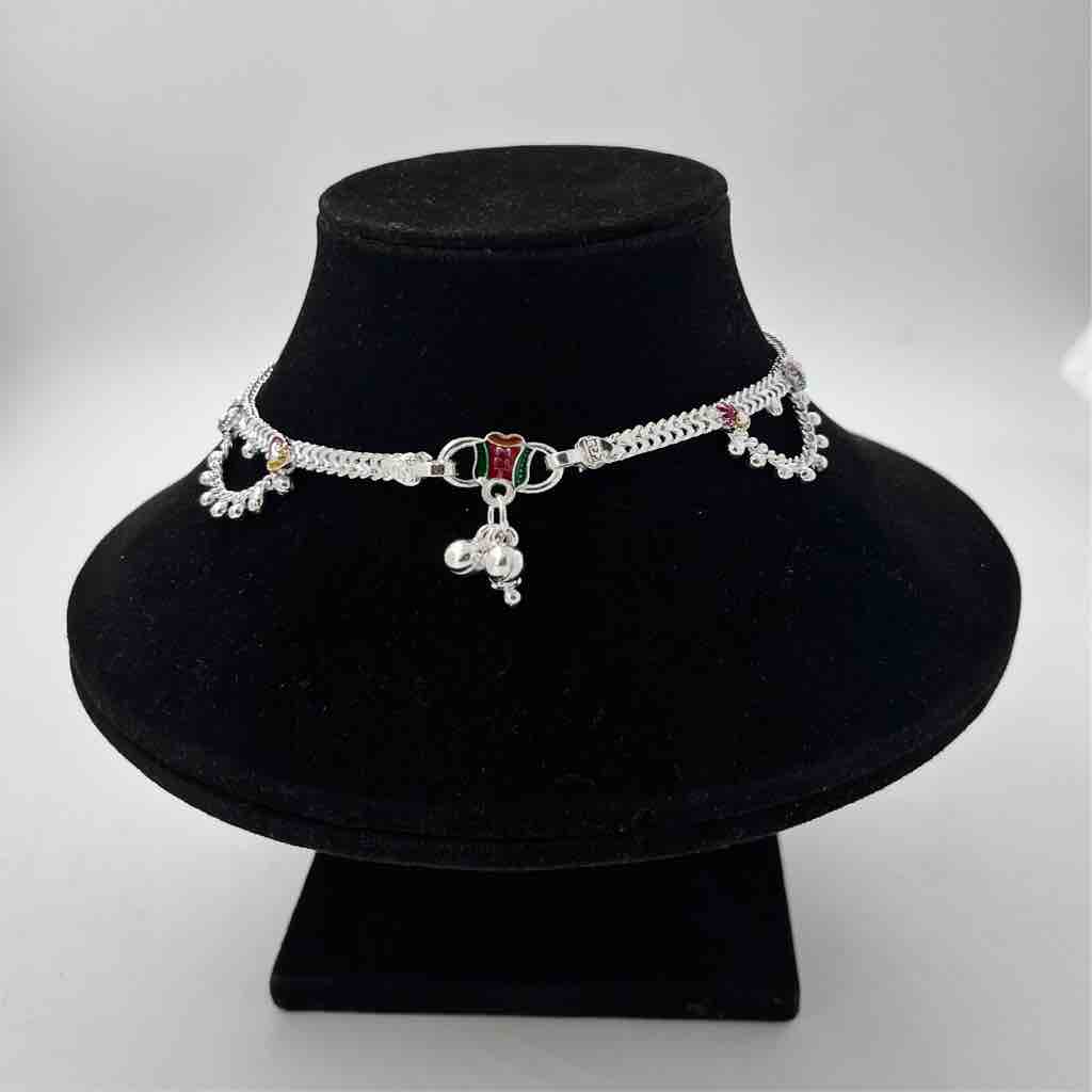 Silver Classical Aagra New  Design Anklets