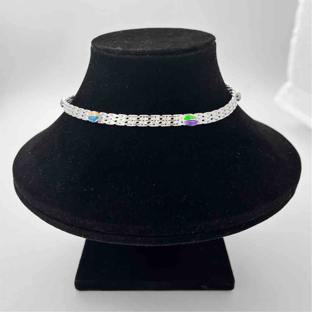 Silver Aagra Fancy Plain Design Payal