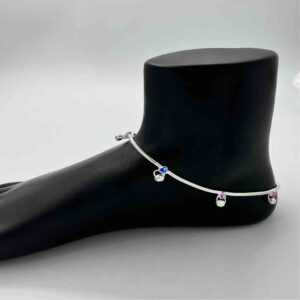 Silver Fancy Light Weight Anklets