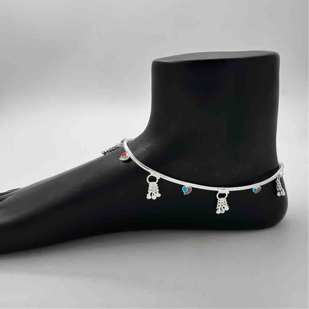 Silver Bombay Fancy New Design Anklets