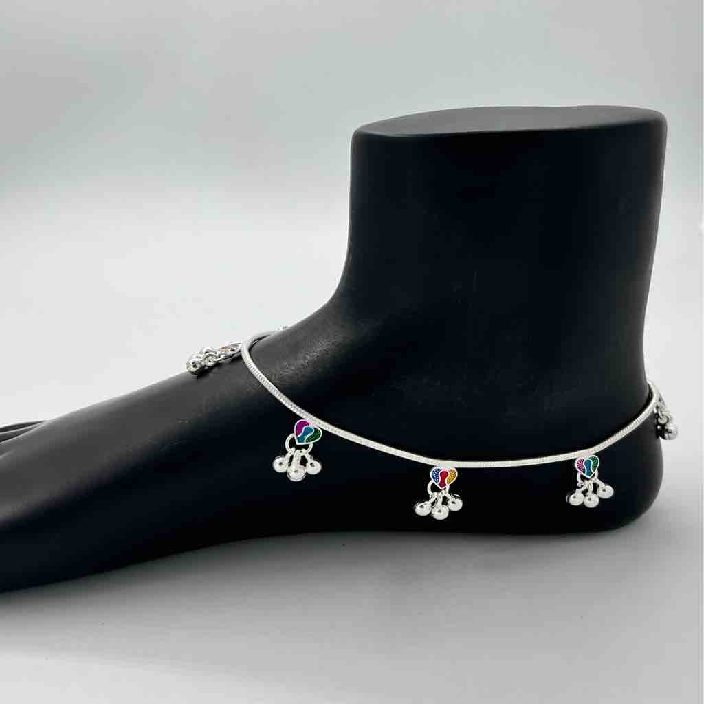 Silver Fancy Plain Simple Design Payal