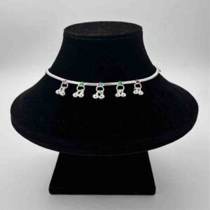 Silver Fancy Classical Gugri Design Anklets