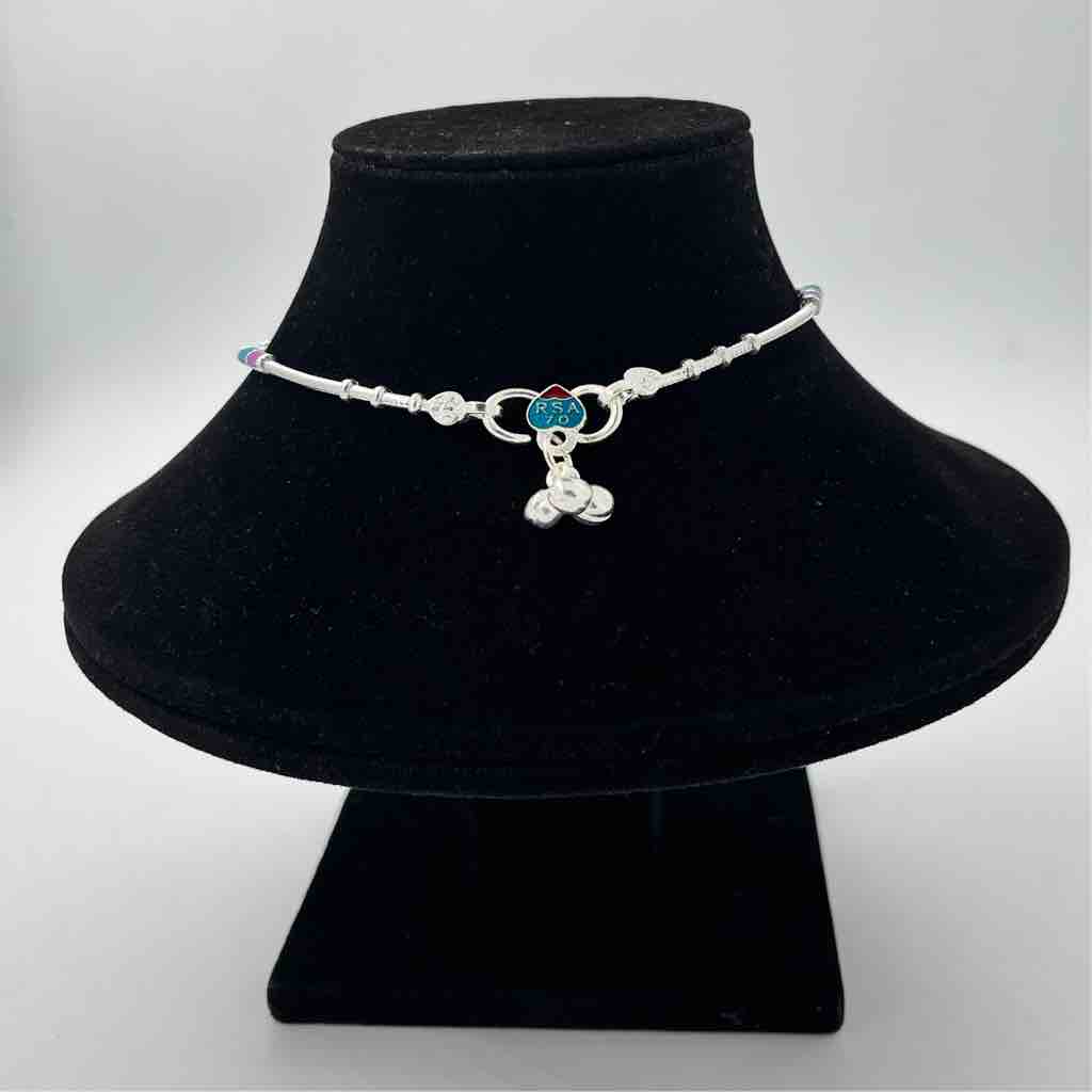 Silver Fancy New Model Light Weight Anklets - Image 3