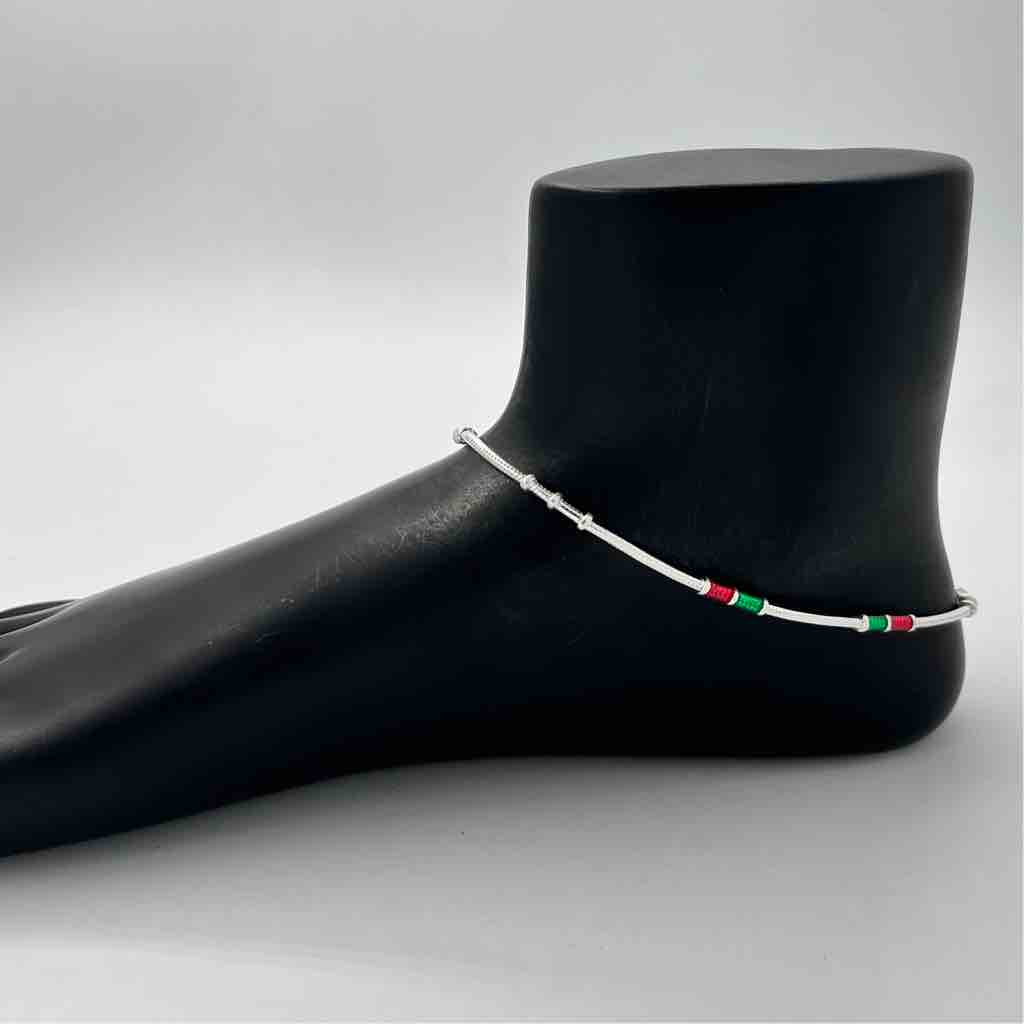 Silver Fancy New Model Light Weight Anklets