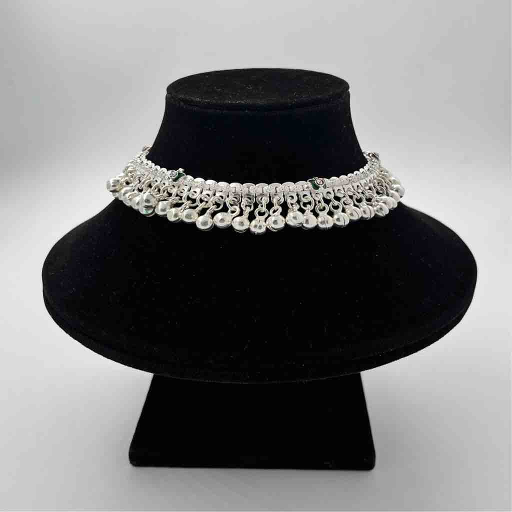 Silver Kismat Fancy Gugri Anklets - Image 2