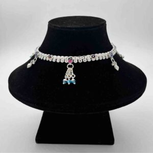 Silver Kismat Fancy Light Weight Dal Design Payal