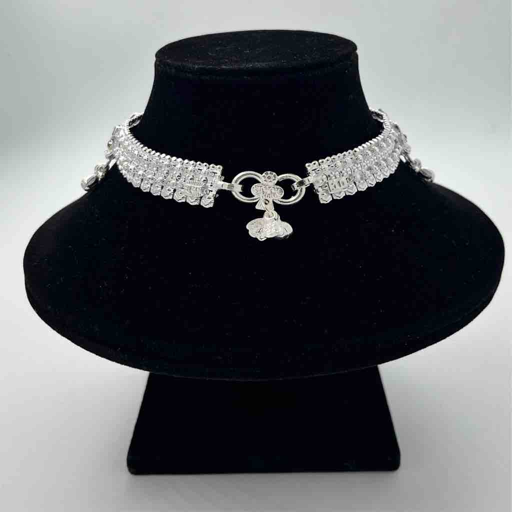 Silver Kismat Fancy Pola Patta Design Payal - Image 3