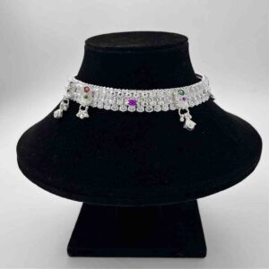 Silver Kismat Fancy Pola Patta Design Payal
