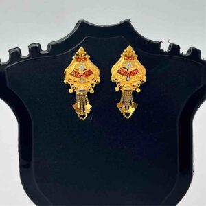 916 Gold Fancy Natural Design Earrings
