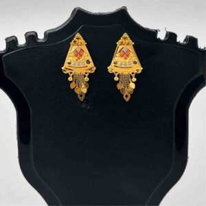 916 gold fancy light weight earrings