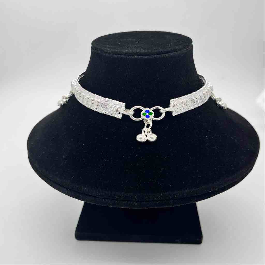 Silver Kismat Fancy Simple Gugri Design Payal