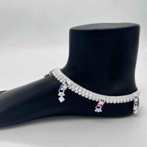 Silver Kismat Fancy Double Line Dal Design Payal