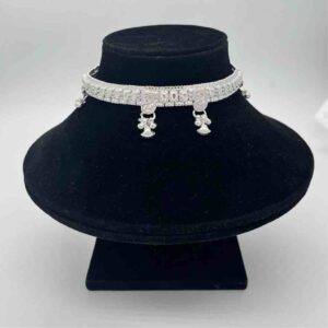 Silver Kismat Fancy Plain Design Anklets