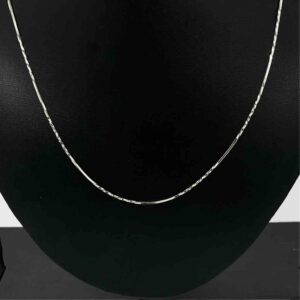925 Sterling Silver Ladies Light Machine Design Chain