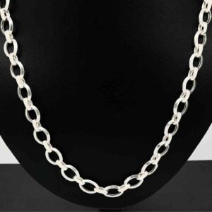 925 Sterling Silver Gents Hollow Kadi Design Chain