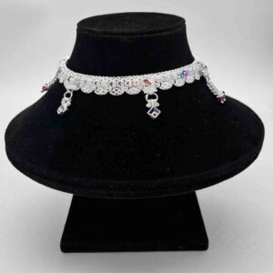 Silver Kismat Fancy Panadi Design Anklets