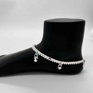 Silver Kismat Single Line Dal Design Payal