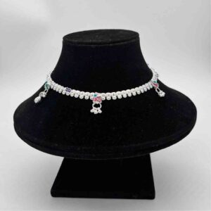 Silver Kismat Single Line Dal Design Payal