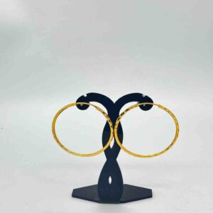 916 gold big size bali earrings simple design
