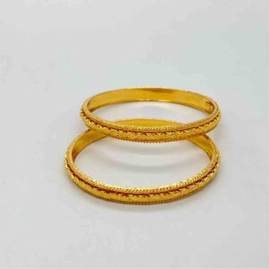 916 gold fancy classic bangles