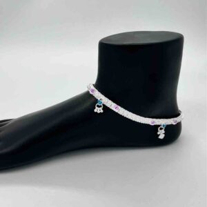 Silver Kismat Classical Dal Design Anklets