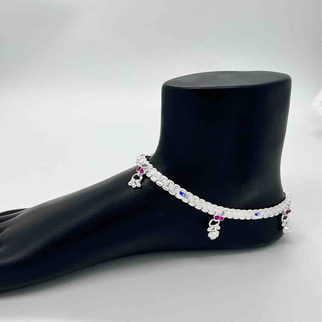 Silver Kismat Fancy Dal Design Payal