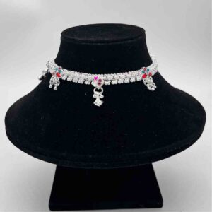 Silver Kismat Dal Design Fancy Anklets