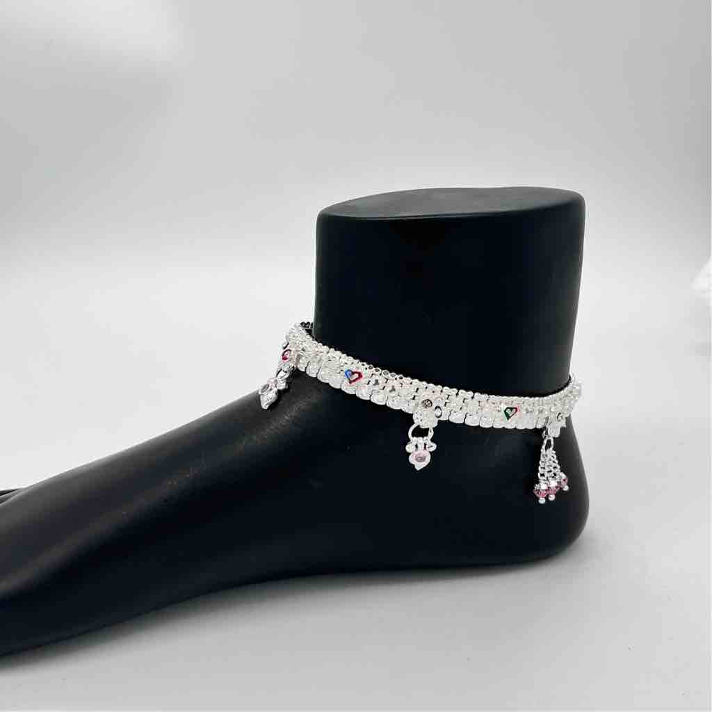Silver Kismat Fancy Heavy Weight Design Payal
